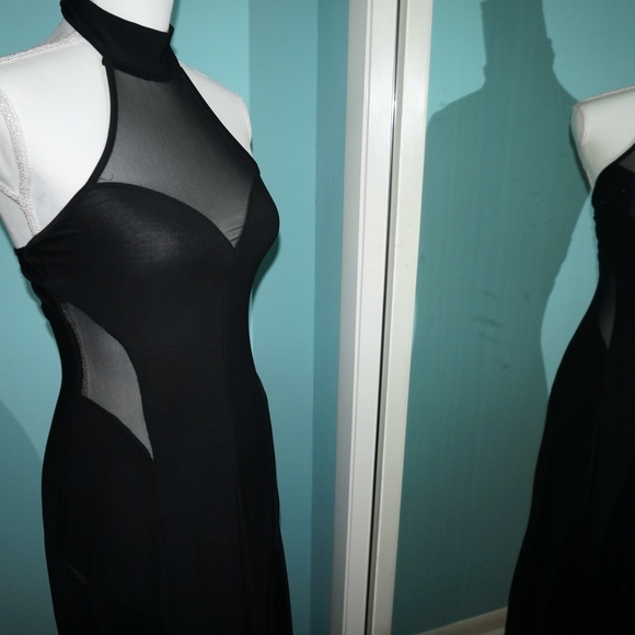 Forever 21 Seamless Halter Mesh Cut Out Dress S - Picture 4 of 7